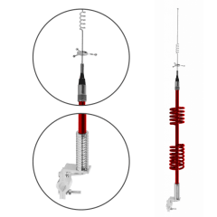 ANTENA 2 RESORTES ROJO