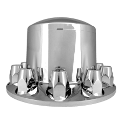 TAPA EJE TRASERO EN ABS CROMADO, TAPA TUERCAS PLANAS 