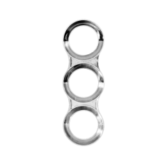 CUBIERTA PEQUEÑA VERTICAL TRIPLE PARA MEDIDOR DE TABLERO INTERNO ABS CROMADO FREIGHT CASC