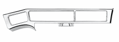 CUBIERTA PARA TABLERO INFERIOR, CROMADO FREIGHTLINER CENTURY/COLUMBIA/CORONADO