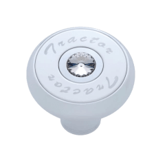 PERILLA PARA VÁLVULA DE AIRE TRACTOR MONTAJE CON TORNILLO Y PIEDRA BLANCA