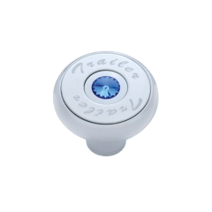 PERILLA PARA VÁLVULA DE AIRE TRAILER MONTAJE CON TORNILLO, PIEDRA AZUL