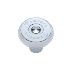 PERILLA PARA VÁLVULA DE AIRE TRAILER MONTAJE CON TORNILLO, PIEDRA BLANCA