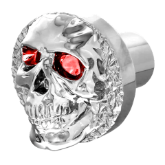 PERILLA PARA VÁLVULA DE AIRE CALAVERA CROMADA MONTAJE DE TORNILLO