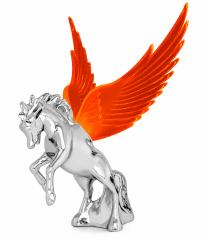 CABALLO CROMADO CON ILUMINACIÓN DE ALAS PARA CAPOT