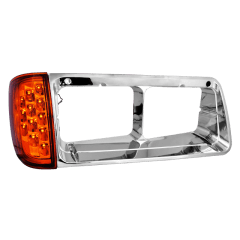 BISEL CROMADO PARA FARO PRINCIPAL FREIGHTLINER FLD 120 Der.