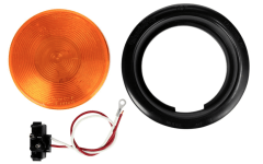 FOCO REDONDO TRASERO DE 4PULG,  AMARILLA 12V