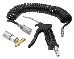 KIT PISTOLA DE CABINA CON ACCESORIOS, MANGUERA 6.5mtsX5mm