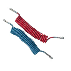 PACK MANGUERAS ESPIRAL DE AIRE ROJA/AZUL FORRADAS EN TELA
