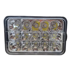 ÓPTICO RECTANGULAR 15 LED 5x7, Enchufe H4 5x7 Pulg