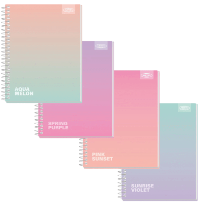 Cuaderno Matemáticas 7 mm 120 hojas colores pastel / ARTEL1