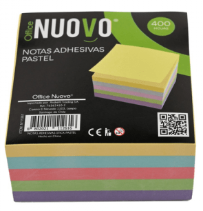 NOTAS ADHESIVAS COLOR PASTEL 400 HOJAS / NUOVO1