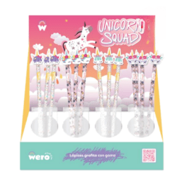 LÁPICES CON GOMA 2D UNICORN SQUAD1