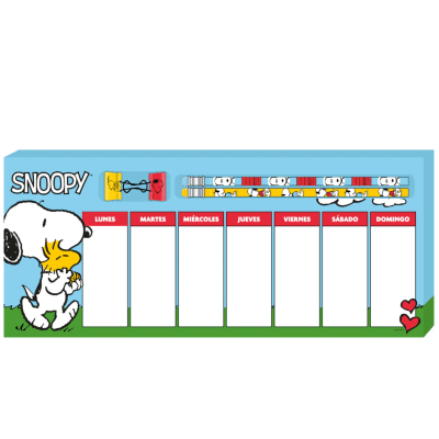 Maw Snoopy - Planner Semanal con Accesorios / Mooving1
