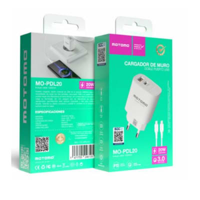 Cargador de Pared Motomo MO-PDL20  20W PD sin Cable1
