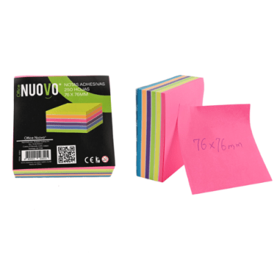 NOTAS ADHESIVAS 76X76 MM 252 HOJAS / NUOVO1