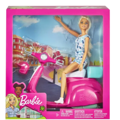 Muñeca  Barbie Con Moto Scooter /Mattel2