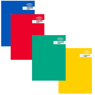 Cuaderno College Artel Matemáticas 100 Hojas 5Mm Color Aleatorio1