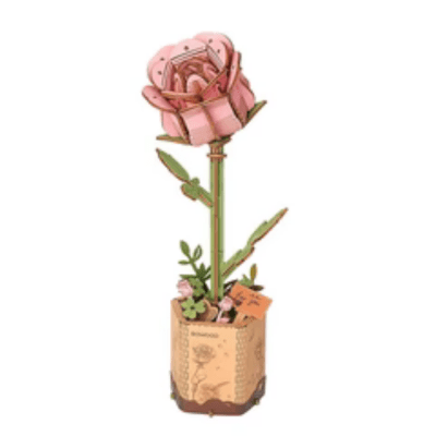 Rosa Flor de Madera Pink Rose1