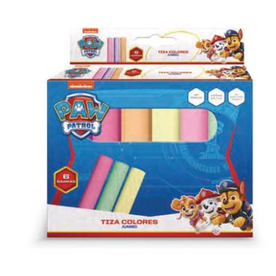 TIZA JUMBO 6 COLORES PAW PATROL1
