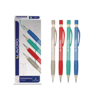 PORTAMINAS PLASTICO CON GRIP 0,7 MM1