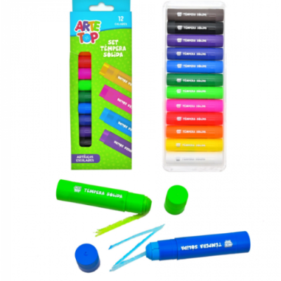 TEMPERA SOLIDA 12 COLORES / ARTE TOP1