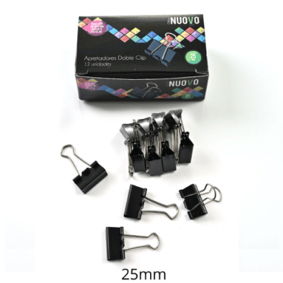 DOBLE CLIP 25MM SET 12U / NUOVO1