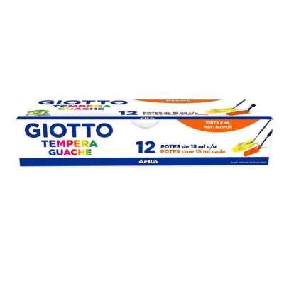 TEMPERA 12 COLORES GIOTTO 15 ML1