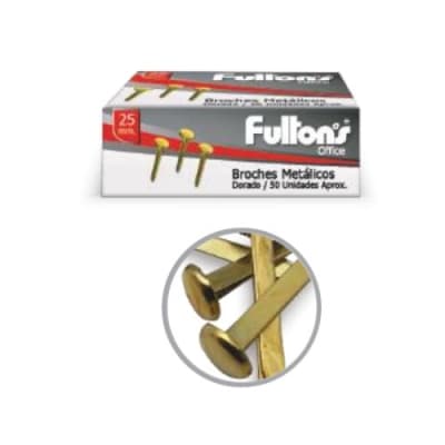 BROCHE METALICOS  25 M CAJA DE 50 UNIDADES / FULTONS1