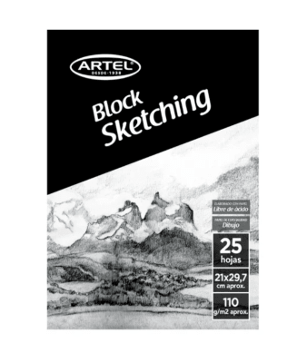 Block Dibujo 110gr A4 25 hojas1