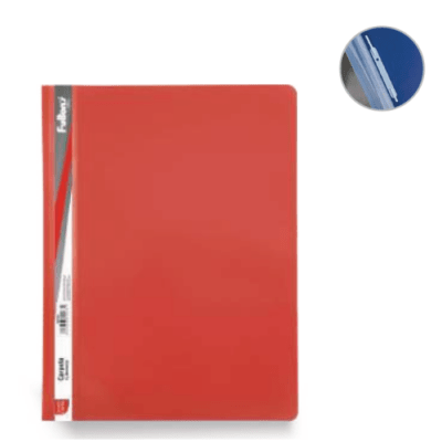 CARPETA C/ACCOCLIP BOLSILLO TRIANGULAR OFICIO VINILICA ROJO/ FULTONS1