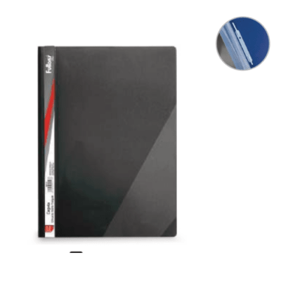 CARPETA CON ACOCLIP BOLSILLO TRIANGULAR VINILICA NEGRO / FULTONS1