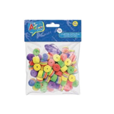 CUENTAS GOMA EVA COLORES SURTIDOS 88 PCS1