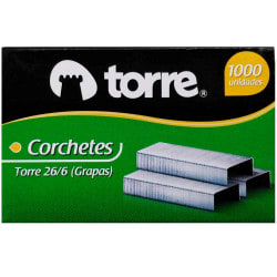 CAJA DE CORCHETES 26/6 1000 UND TORRE1