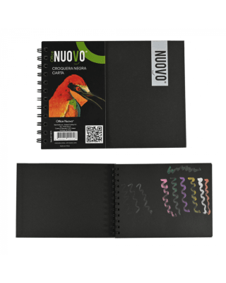 CROQUERA CARTA ESPIRAL NEGRA / NOVO1