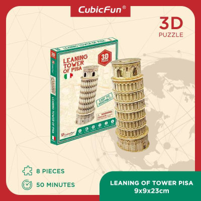 Italia Torre de Pisa Miniatura Armable Puzzle 3D 8 Piezas1
