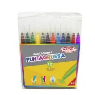 Estuche 12 marcadores punta gruesa / ARTEL1