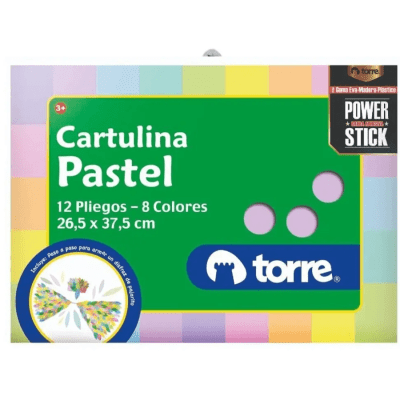 BOLSON CARTULINA PASTEL 12HJS. TORRE1