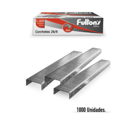CORCHETES ESTANDAR 26/6 5000 UN. CROMADO FULTON1