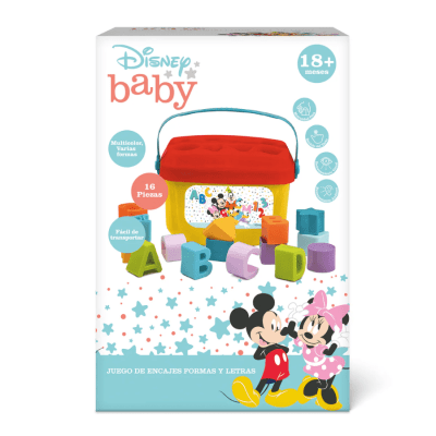 JUEGO DE ENCAJES FORMAS Y LETRAS 16 BLOQUES DISNEY BABY2