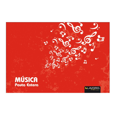 Cuad. Música Pauta Entera 10 Hjs. Des | Lavoro1