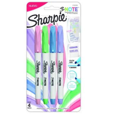 Destacadores Sharpie Note Set 4 Tonos Pasteles2