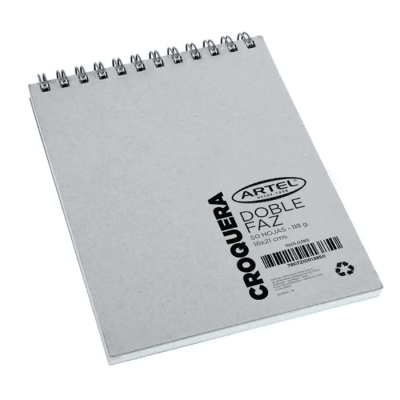 Croquera Doble Faz Espiral 21X32cm. 50 Hojas Artel1