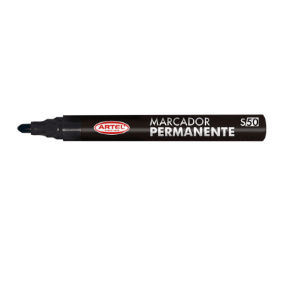 Marcador Permanente S 50  punta redonda Negro /Artel1