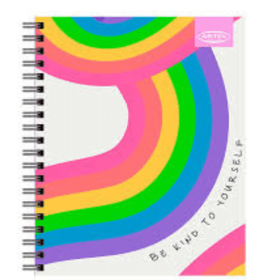CUADERNO UNIV 100H 7MM ARCOIRIS FLUOR ARTEL2