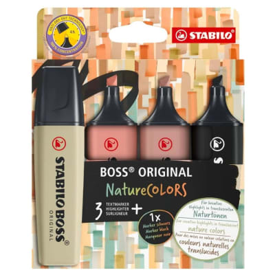 Set de 4 Destacadores Stabilo Boss Original Nature Colors2