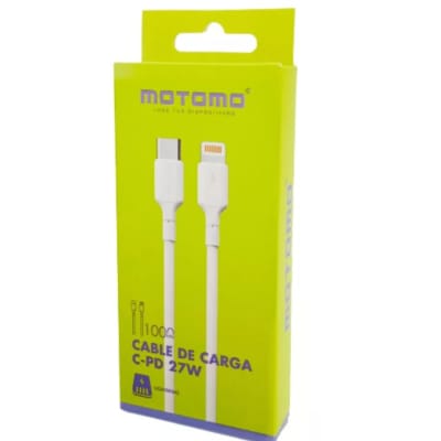 Cable Tipo C A Lightning iPhone iPad Motomo 27w Blanco1