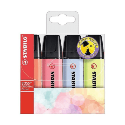 Destacadores boss 4 colores pastel Limon Cherry1