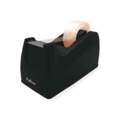 DISPENSADOR CINTA ADHESIVA NEGRO PLASTICO ESCRITORIO F38  /FULTONS1