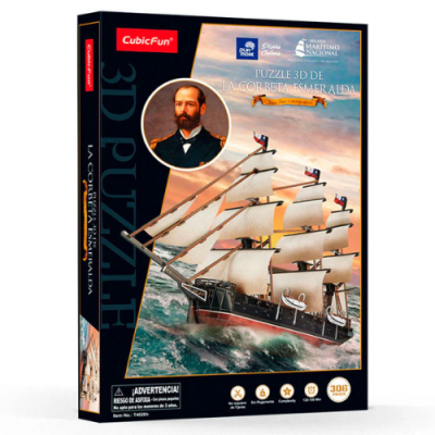 Puzzle 3D Diseño Chileno Corbeta Esmeralda de Arturo Prat2